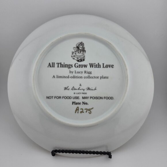 The Danbury‎ Mint Limited All Things Grow with Love by Lucy Rigg Collector Plate - Picture 2 of 5